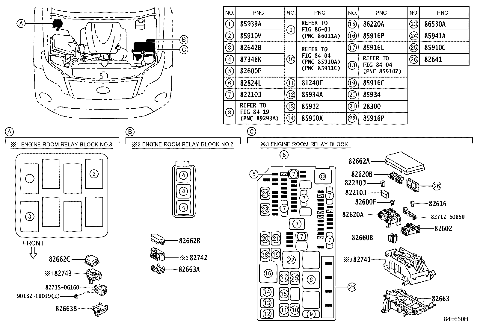 Exploded illustration 84E660H