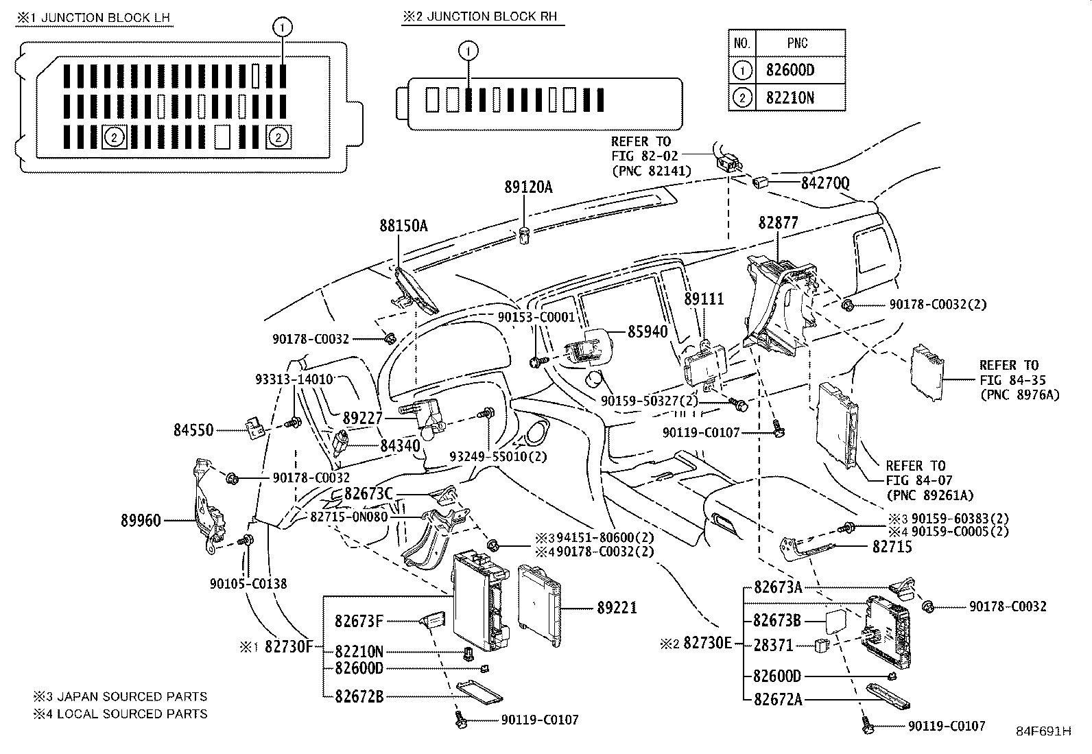 Exploded illustration 84F691H