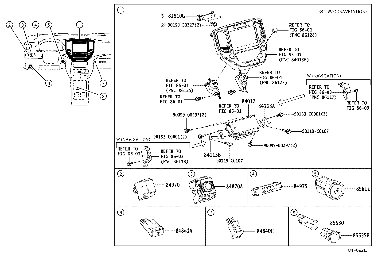 Exploded illustration 84F692E