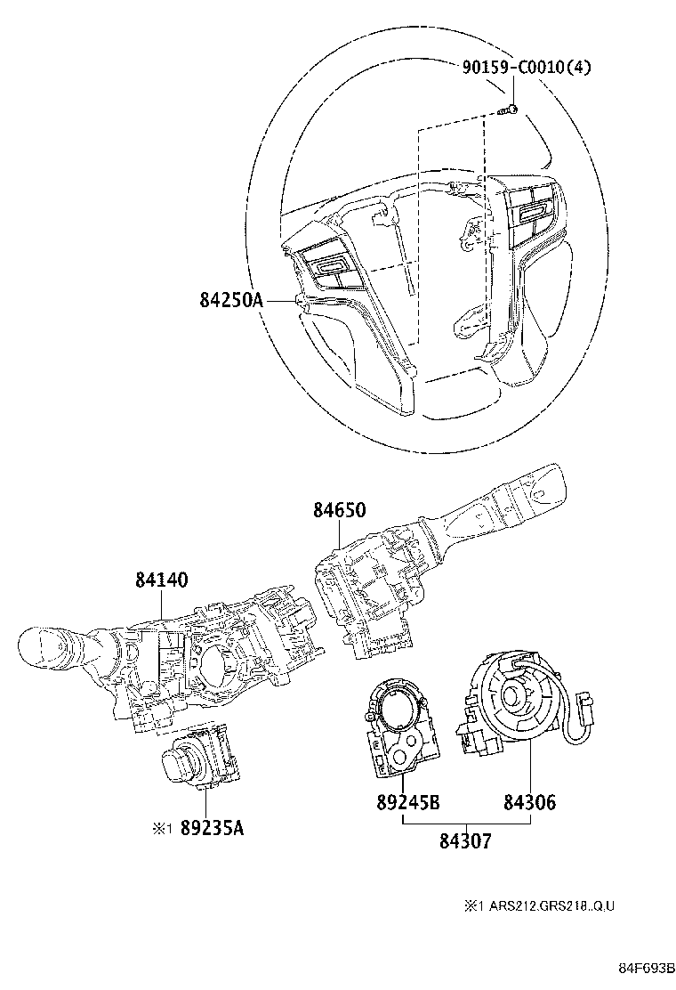 Exploded illustration 84F693B