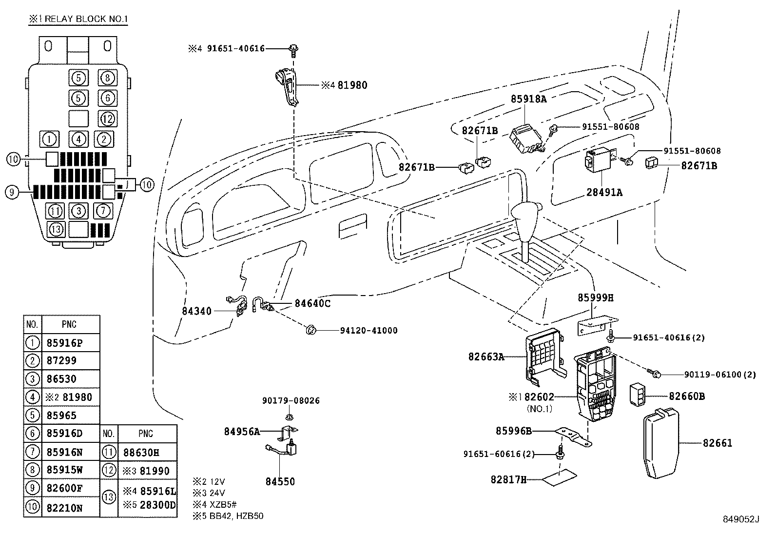 Exploded illustration 84F809