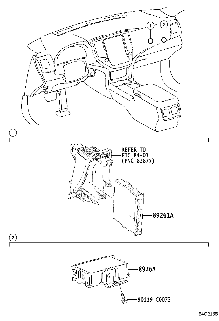 Exploded illustration 84G218B
