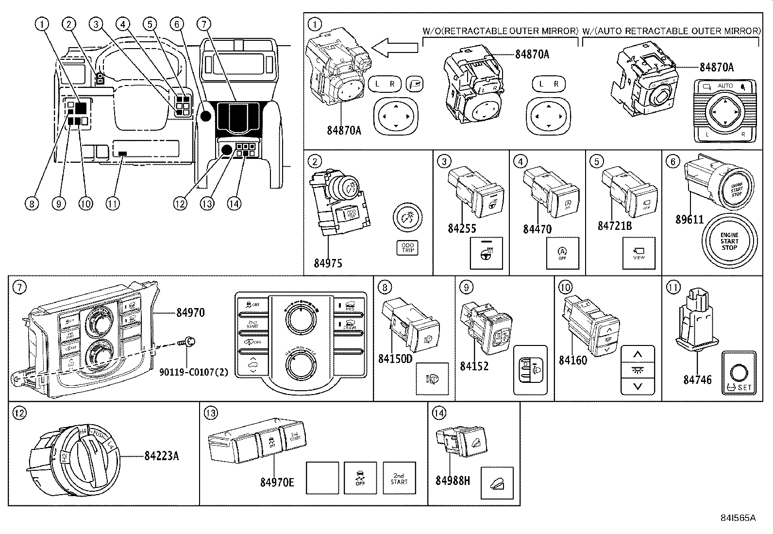 Exploded illustration 84I565A