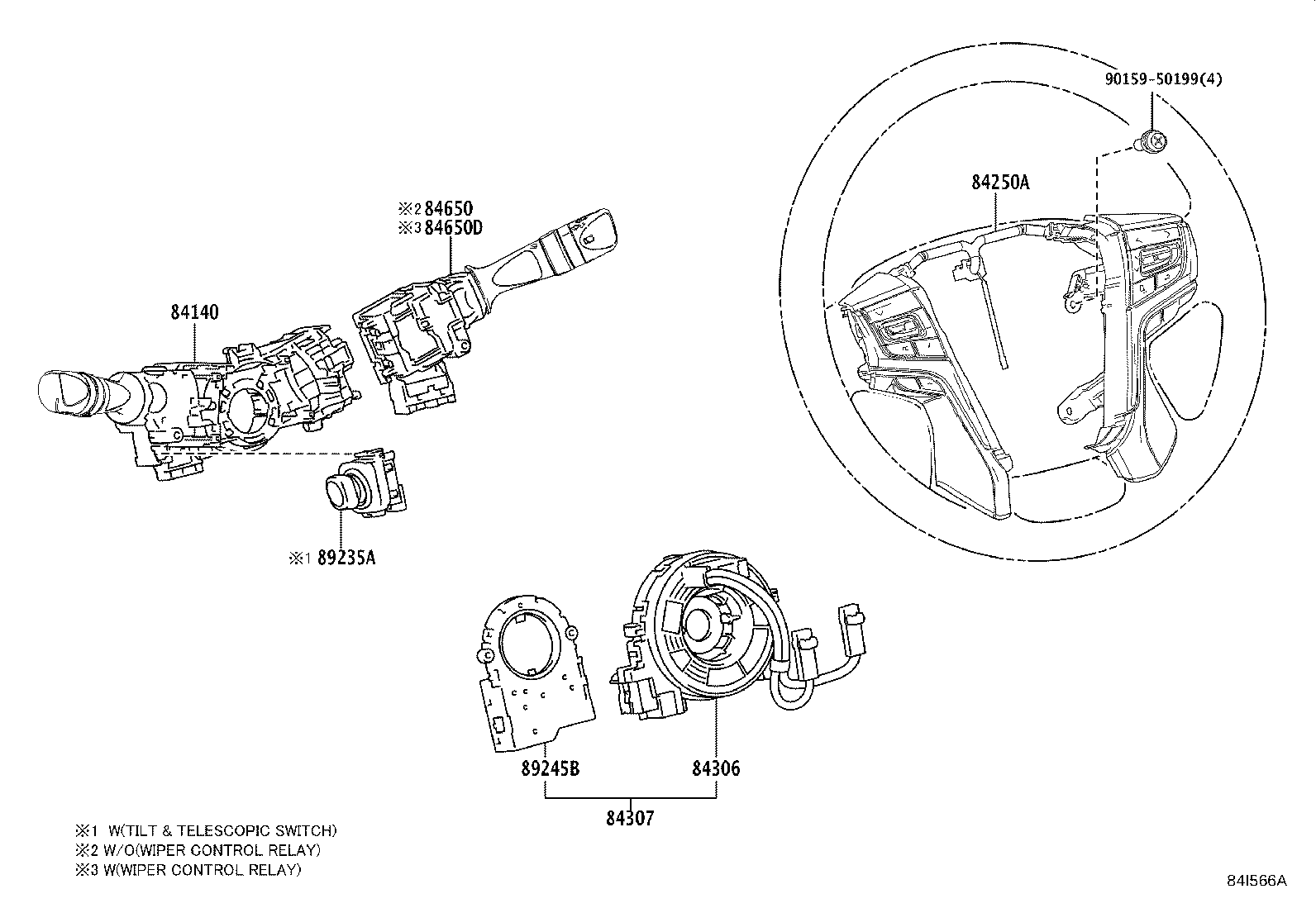 Exploded illustration 84I566A