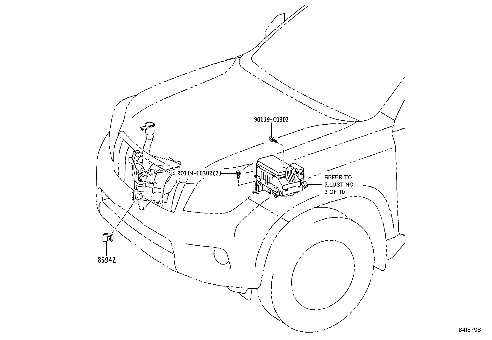 Exploded illustration 84I579B