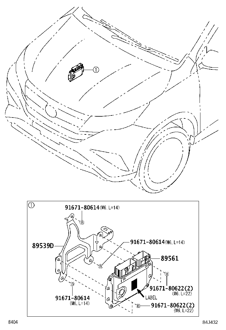Exploded illustration 84J432