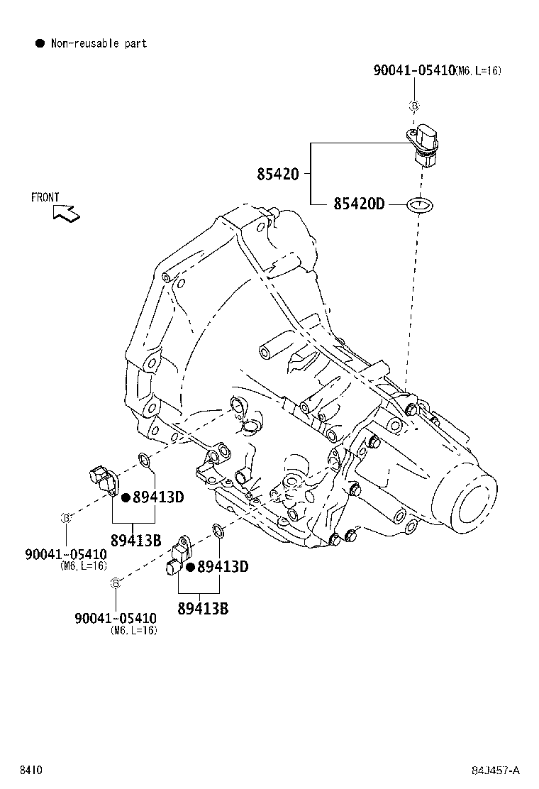 Exploded illustration 84J457A