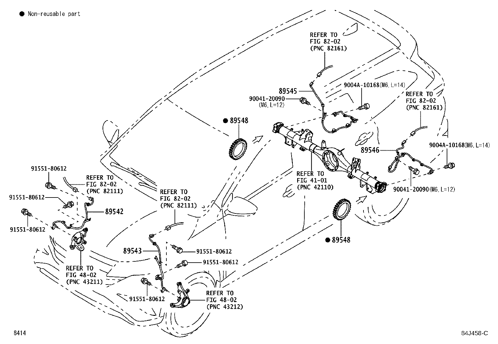 Exploded illustration 84J458C