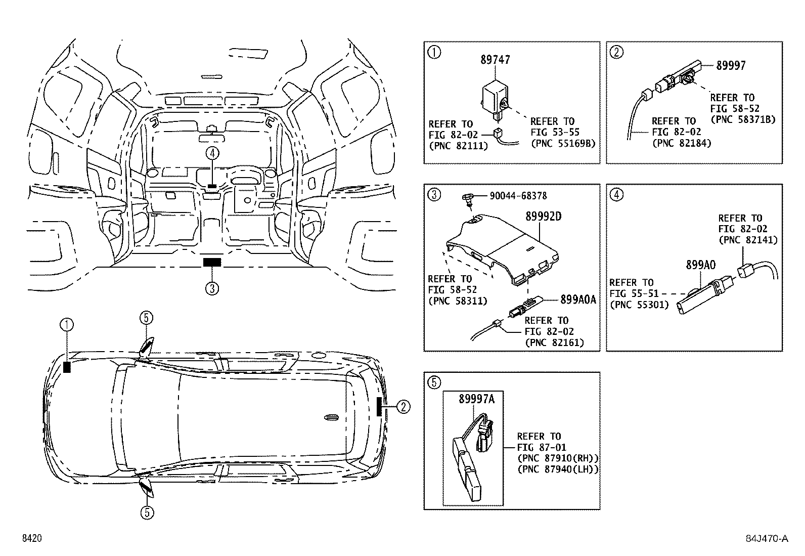 Exploded illustration 84J470A