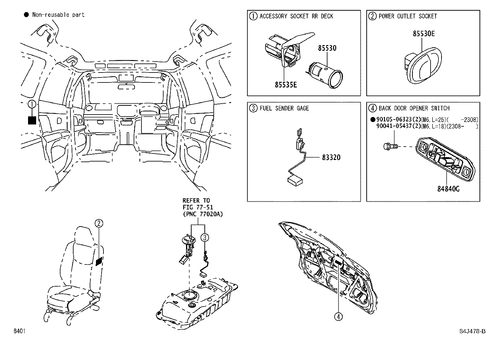 Exploded illustration 84J478B