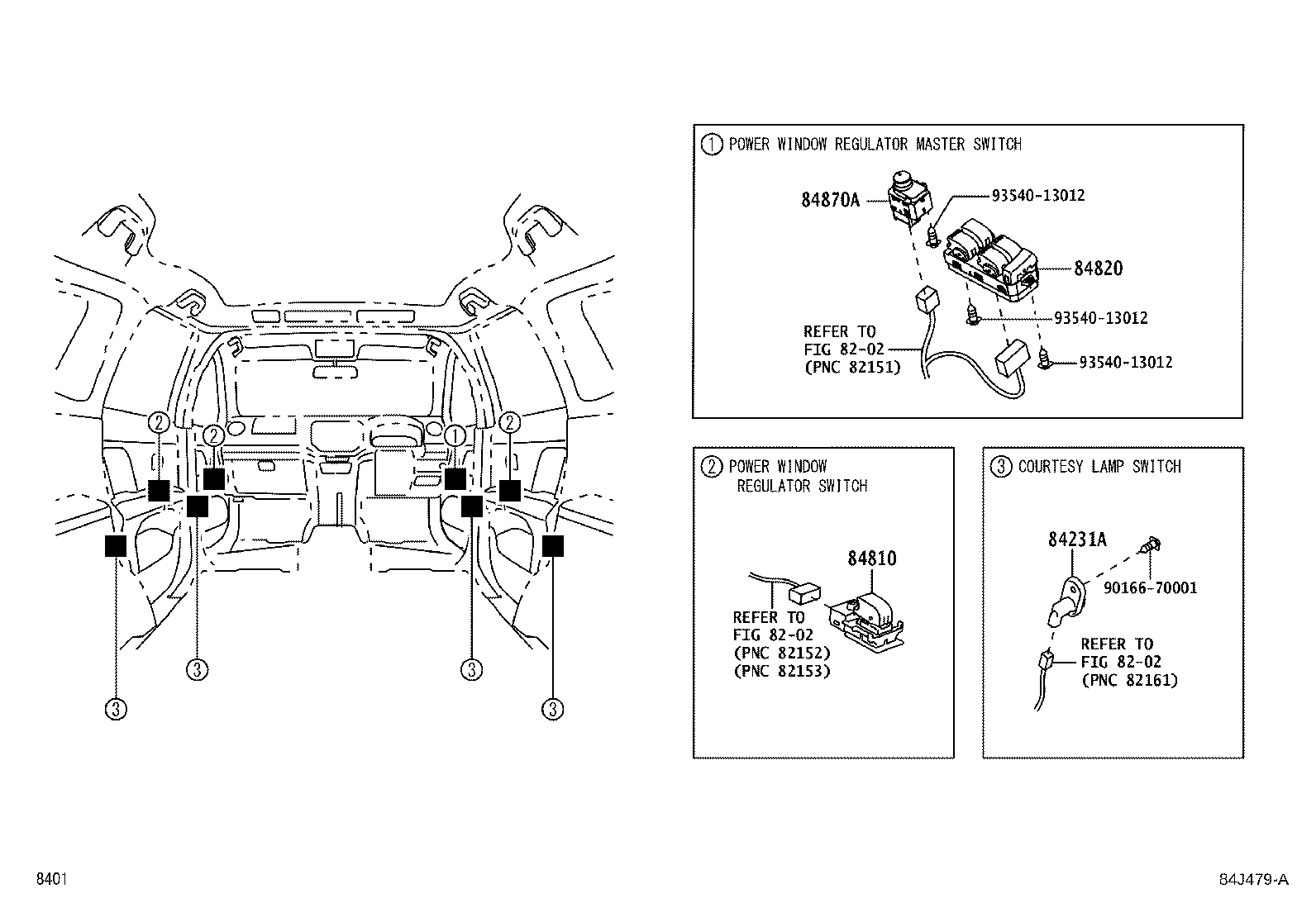 Exploded illustration 84J479A
