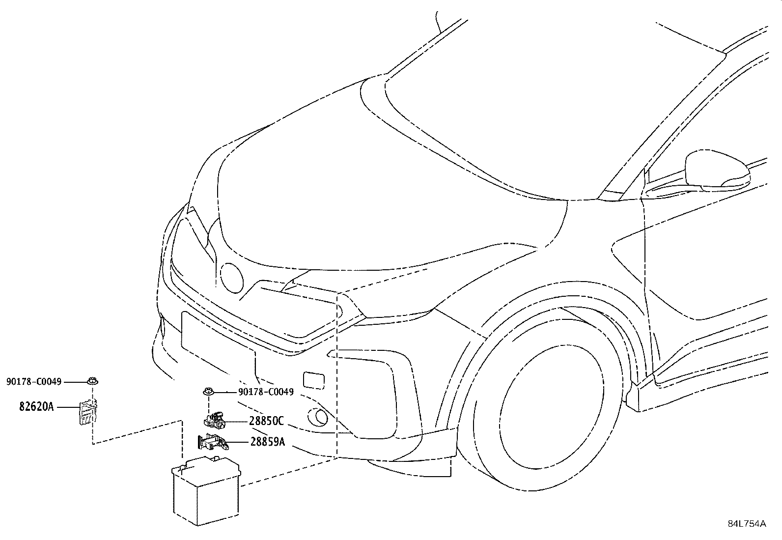 Exploded illustration 84L754A