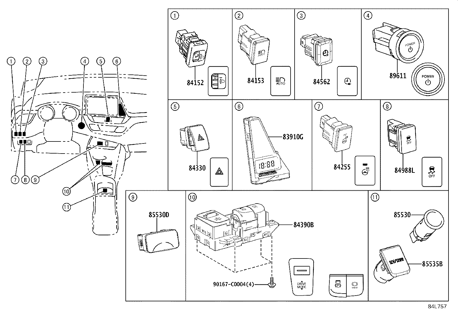 Exploded illustration 84L757