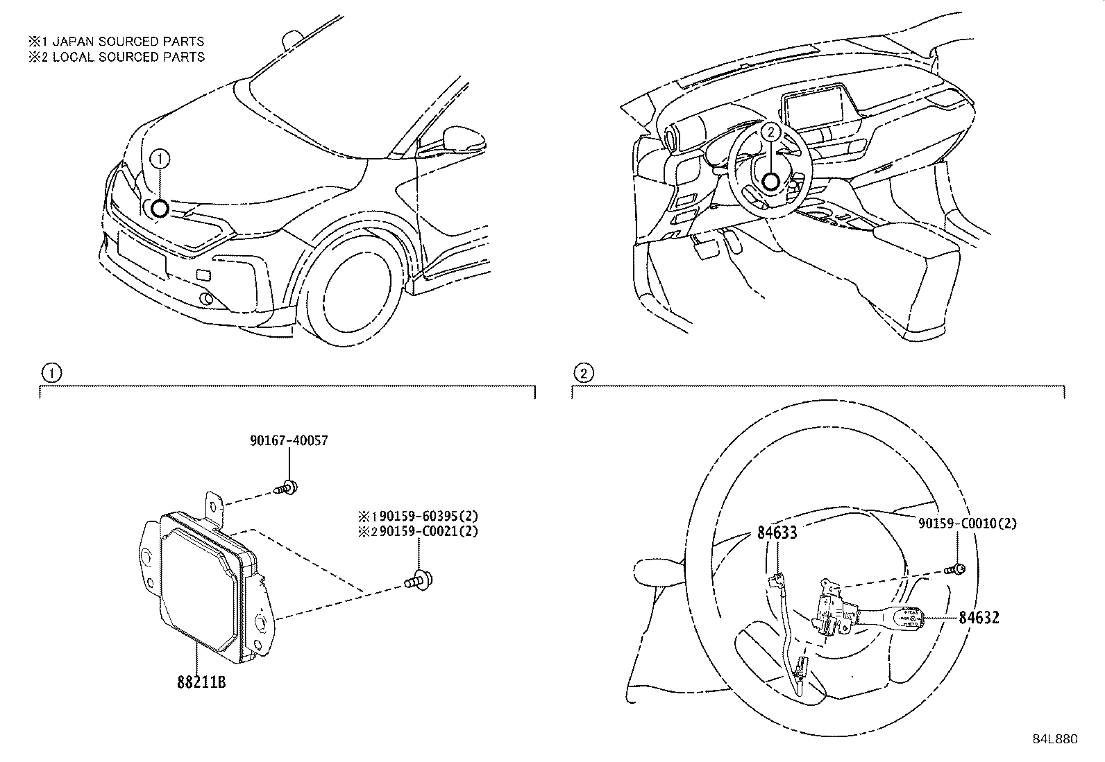 Exploded illustration 84L880