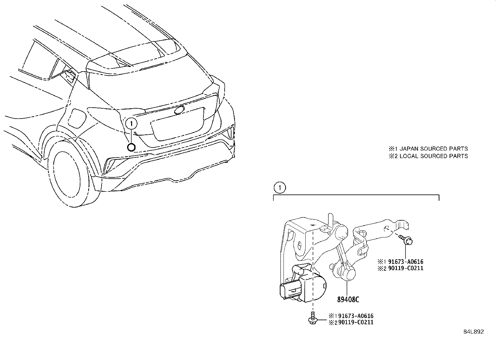 Exploded illustration 84L892