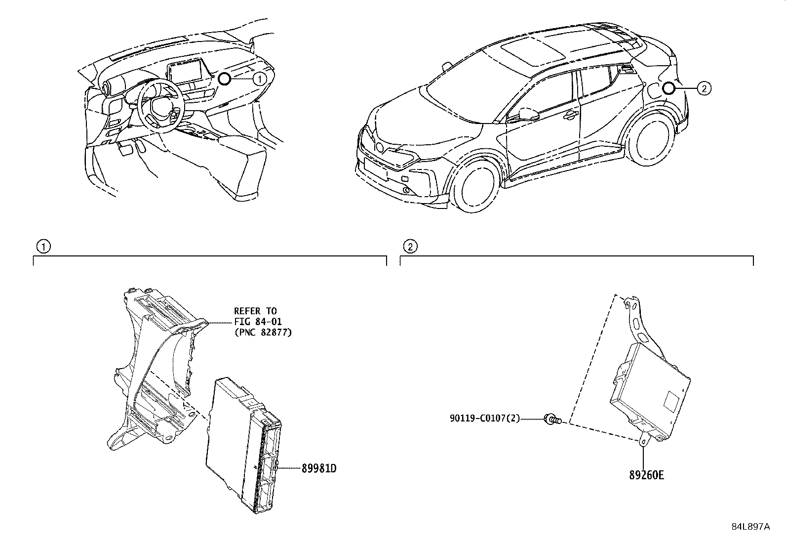 Exploded illustration 84L897A