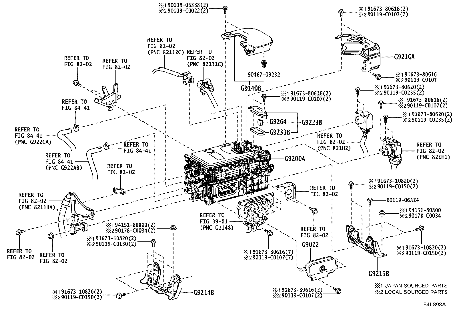 Exploded illustration 84L898A