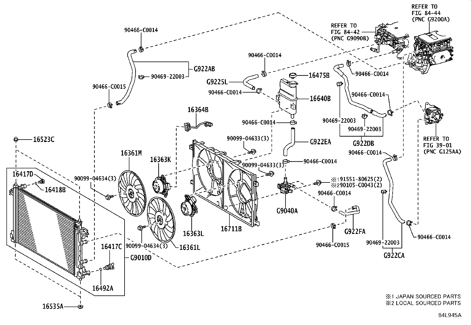 Exploded illustration 84L945A