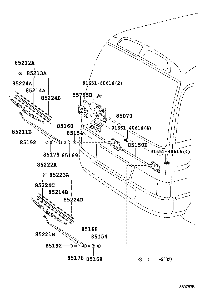Exploded illustration 850753B