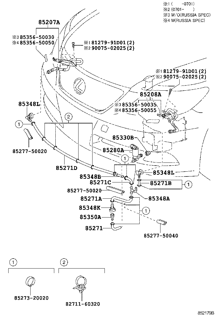 Exploded illustration 852179B