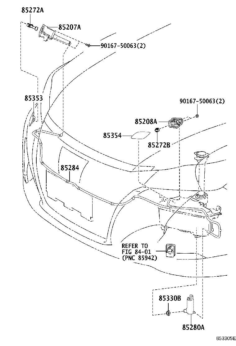 Exploded illustration 853305E