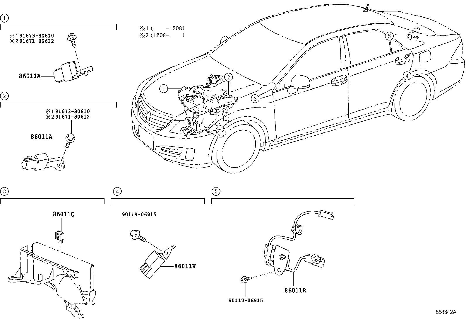 Exploded illustration 864342A
