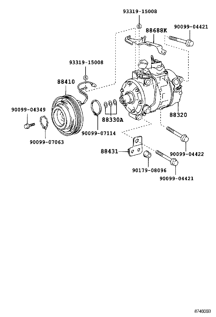 Exploded illustration 874606B