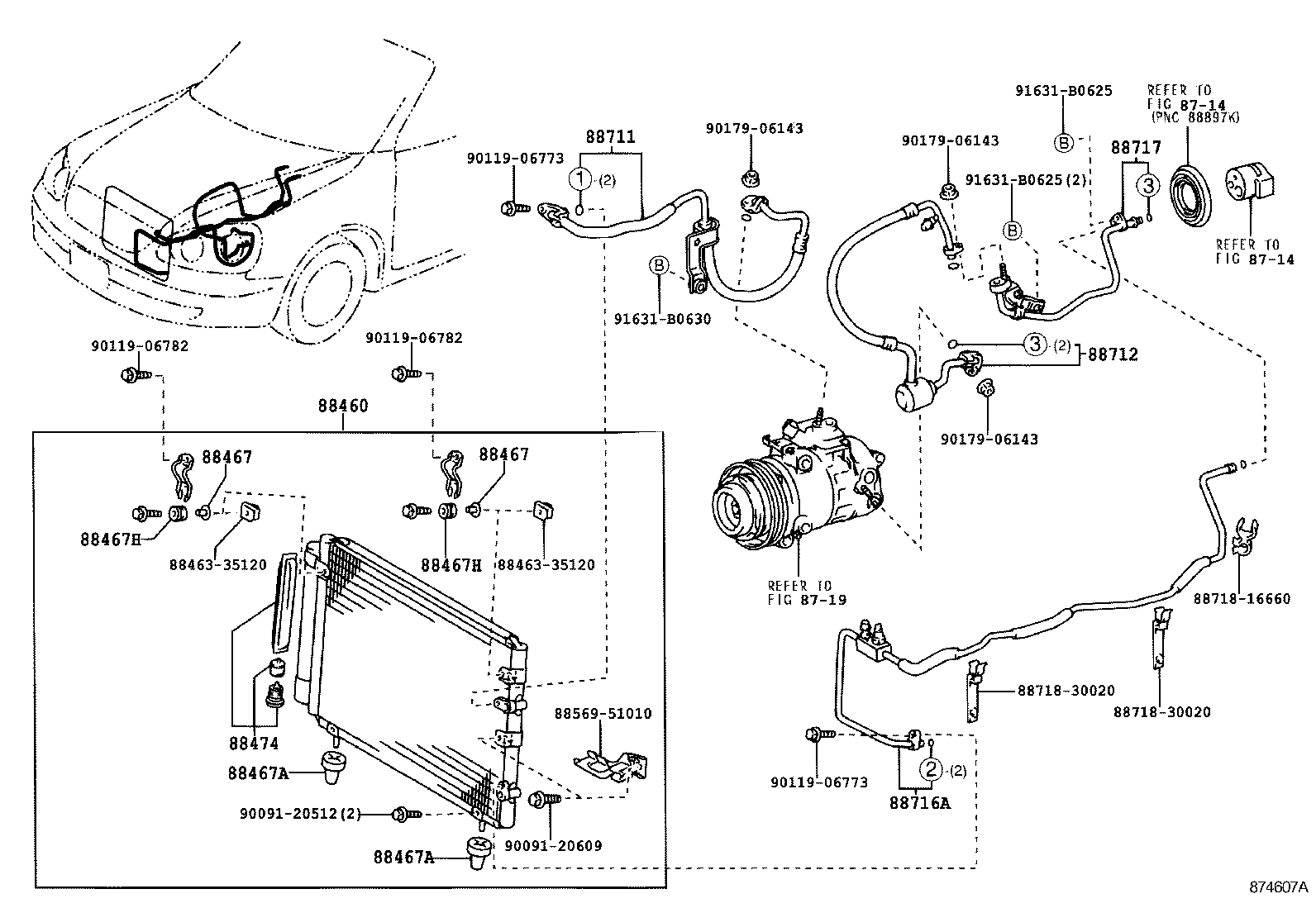 Exploded illustration 874607A