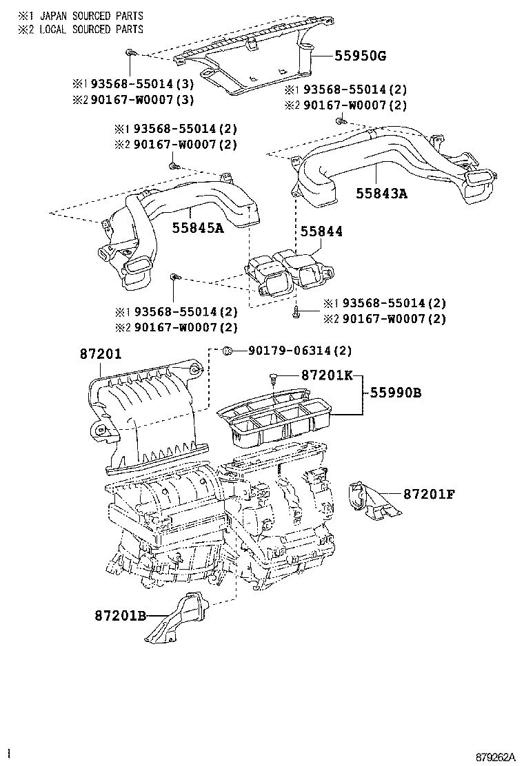 Exploded illustration 879262A