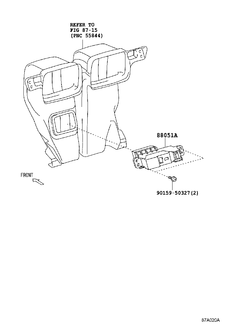 Exploded illustration 87A020A
