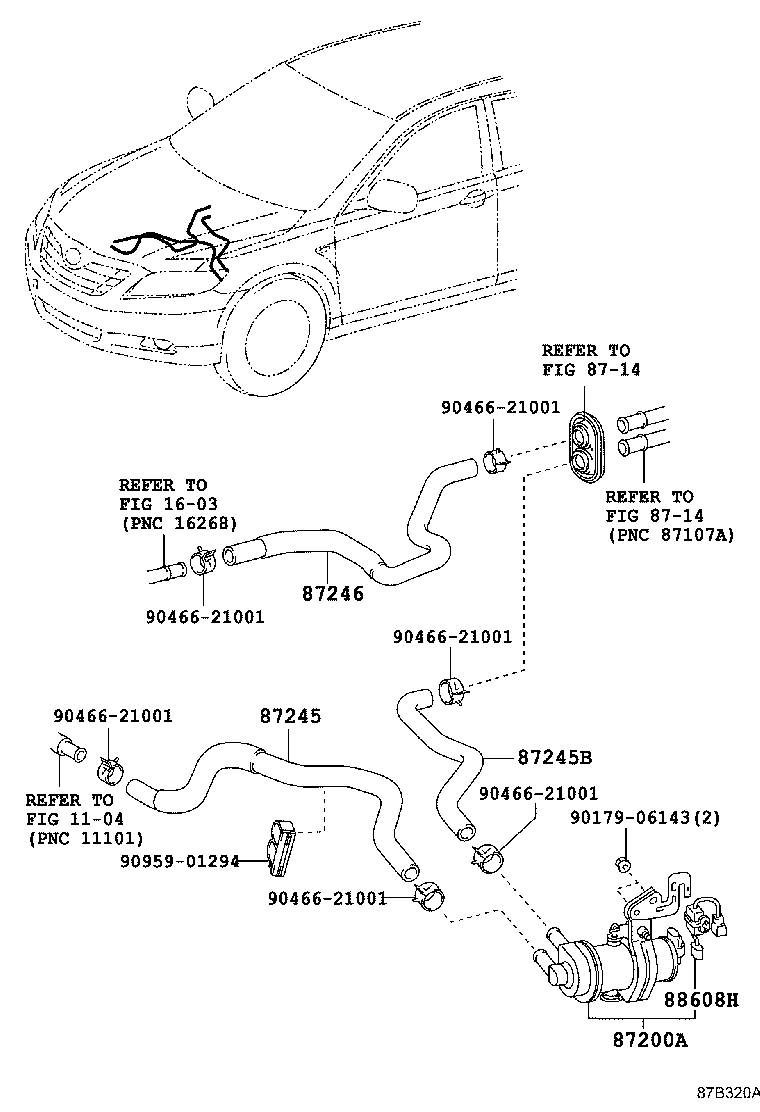 Exploded illustration 87B320A