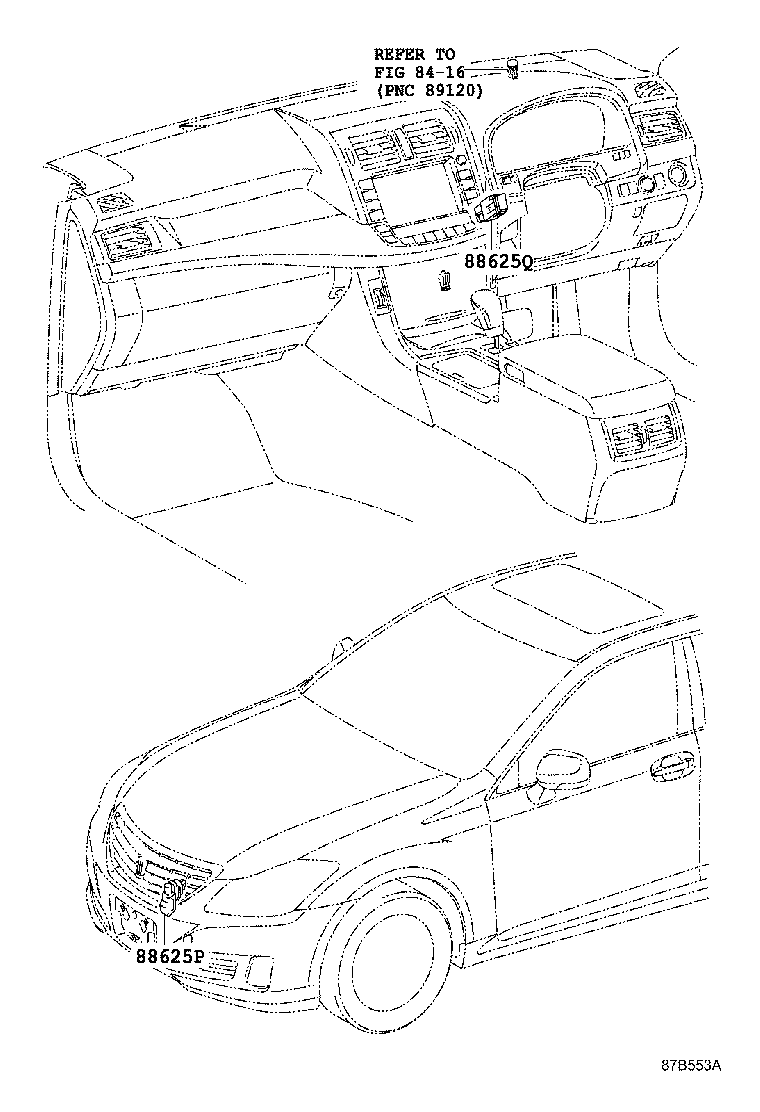 Exploded illustration 87B553A