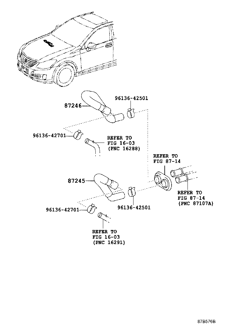 Exploded illustration 87B576B