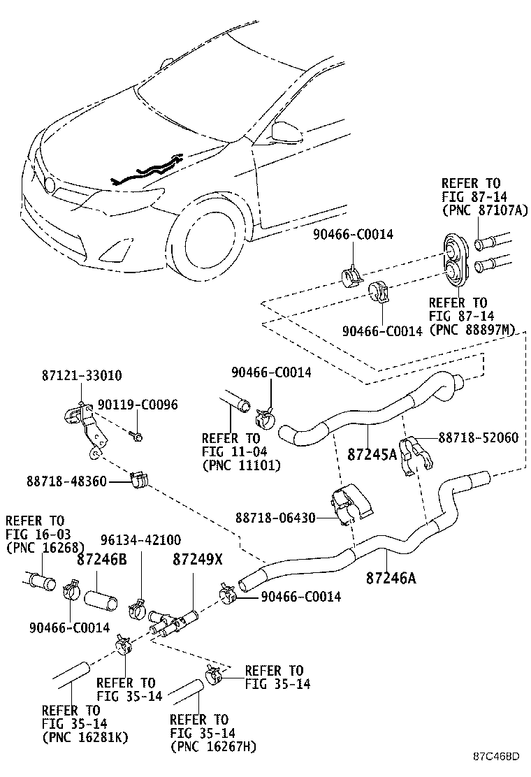 Exploded illustration 87C468D