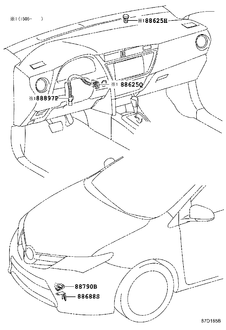 Exploded illustration 87D185B