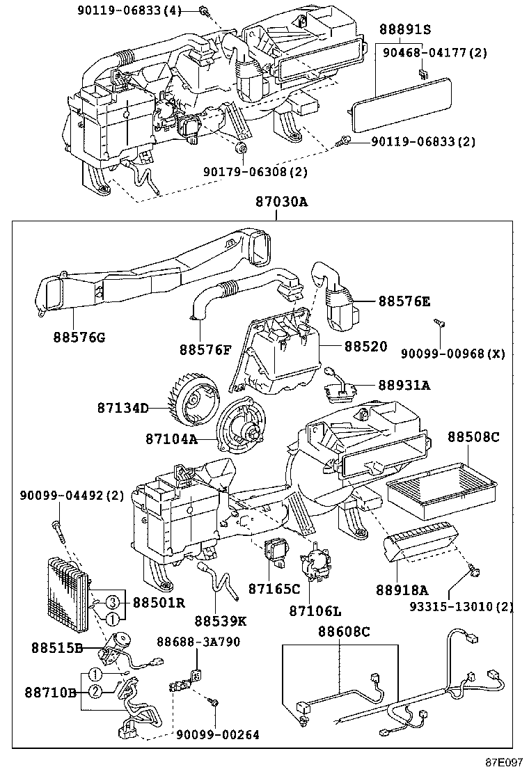 Exploded illustration 87E097