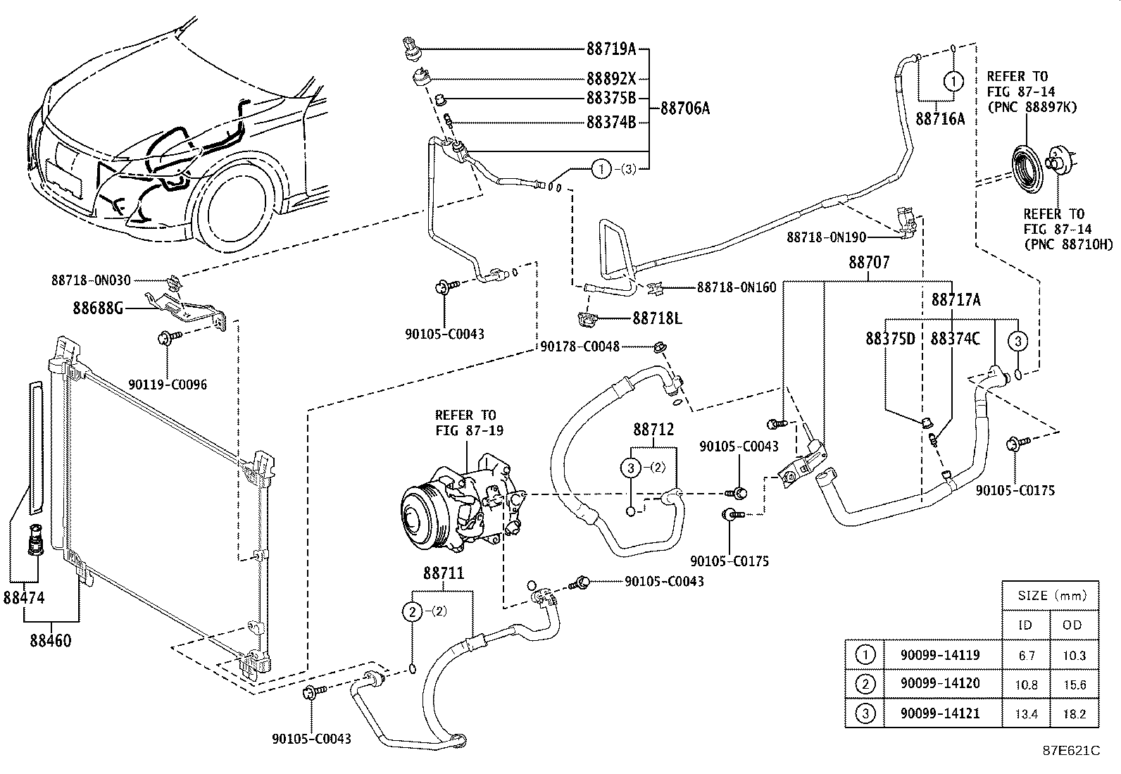 Exploded illustration 87E621C
