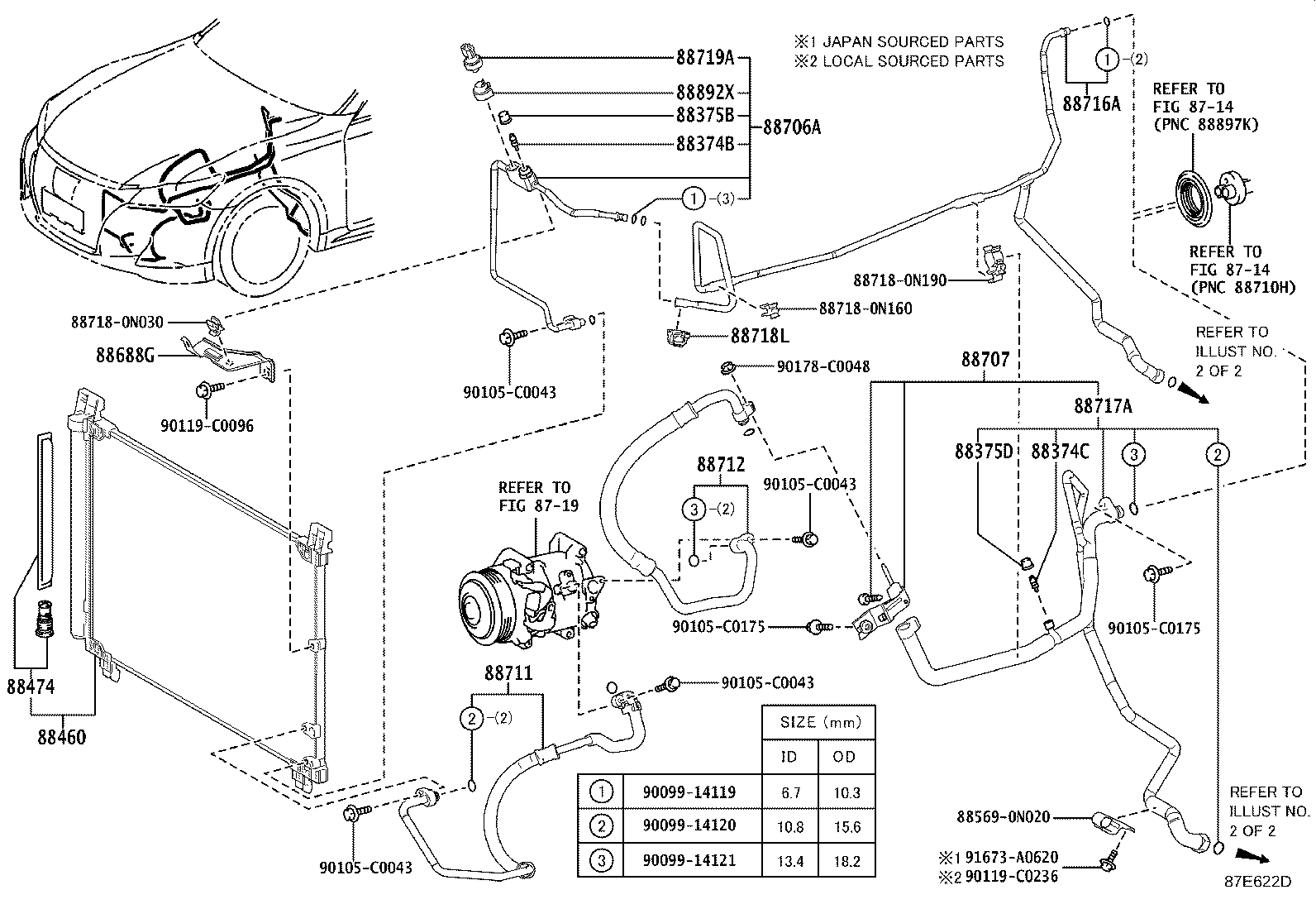 Exploded illustration 87E622D