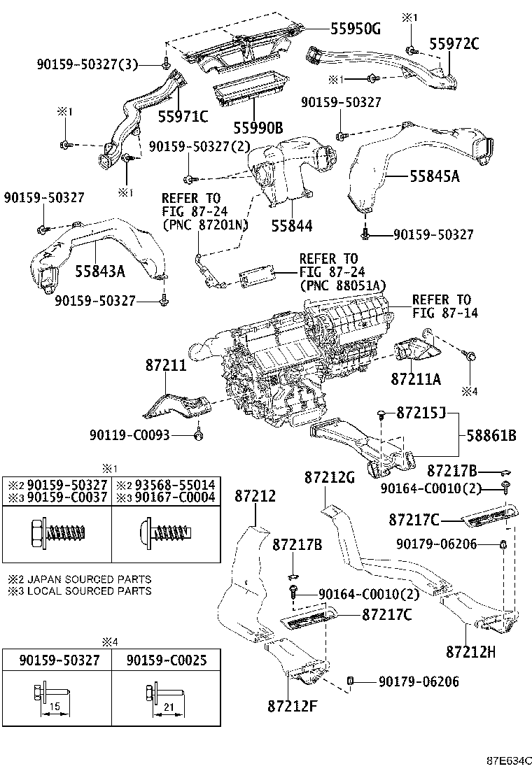 Exploded illustration 87E634C
