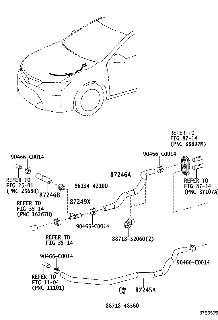 Exploded illustration 87E650B