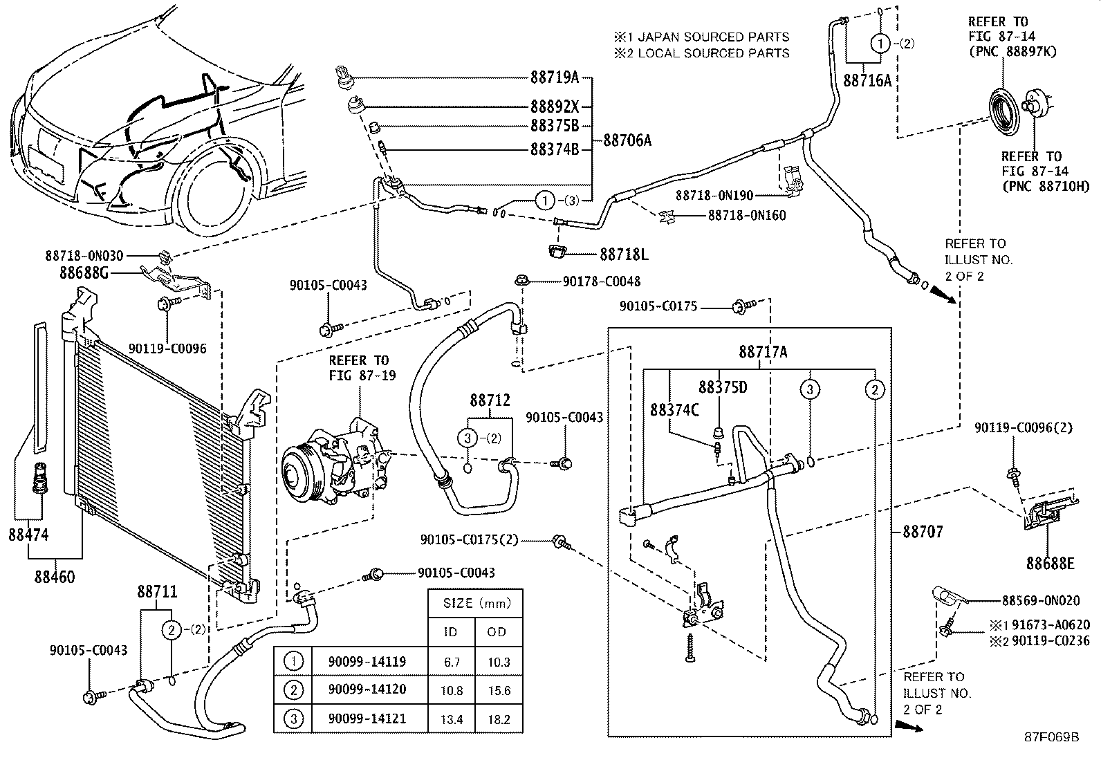 Exploded illustration 87F069B