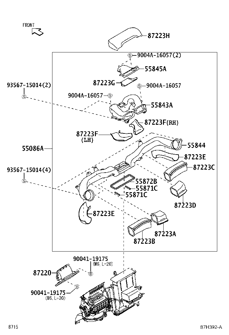Exploded illustration 87H392A