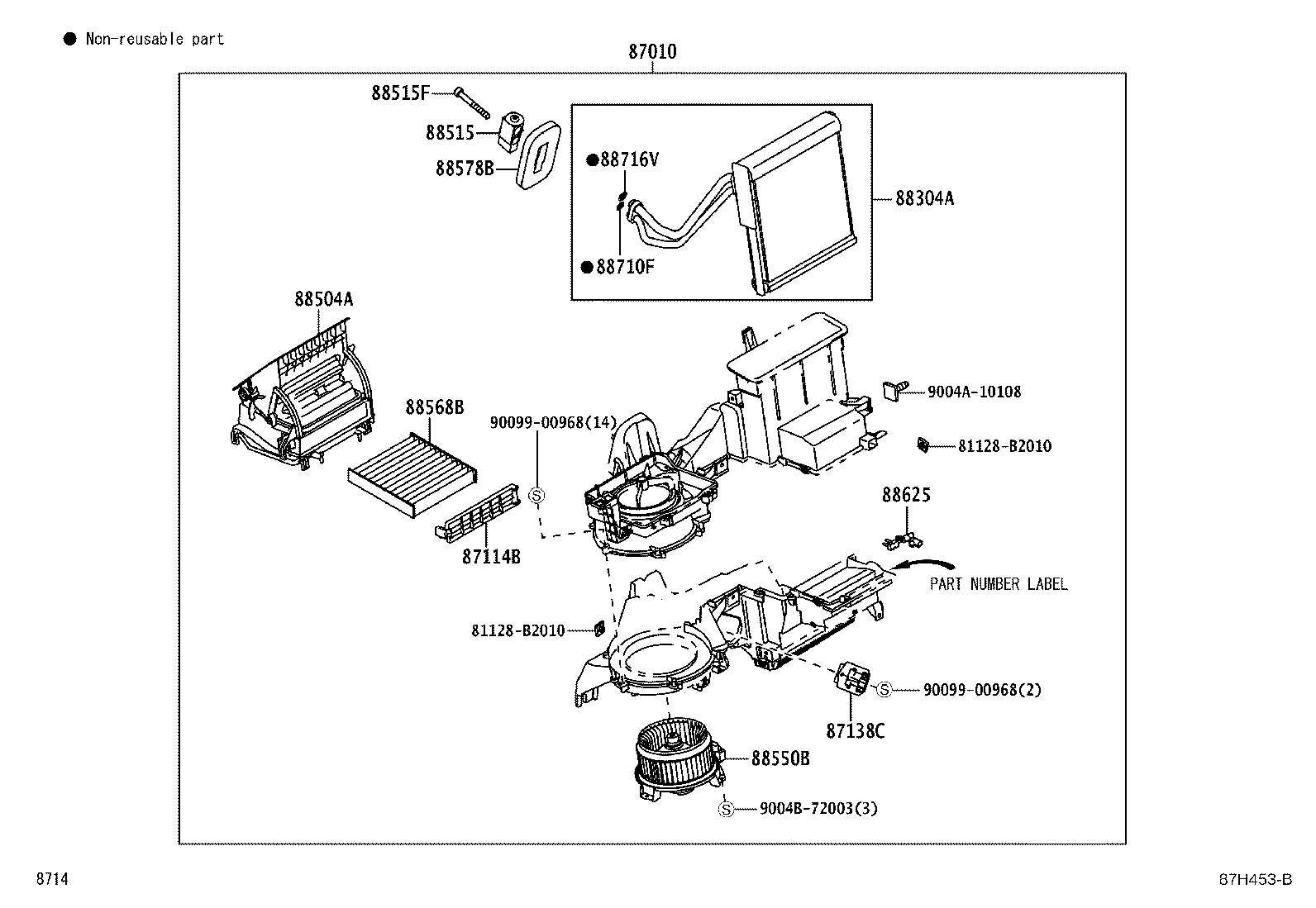 Exploded illustration 87H453B