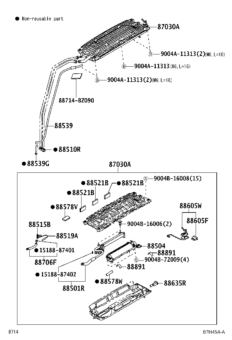 Exploded illustration 87H454A