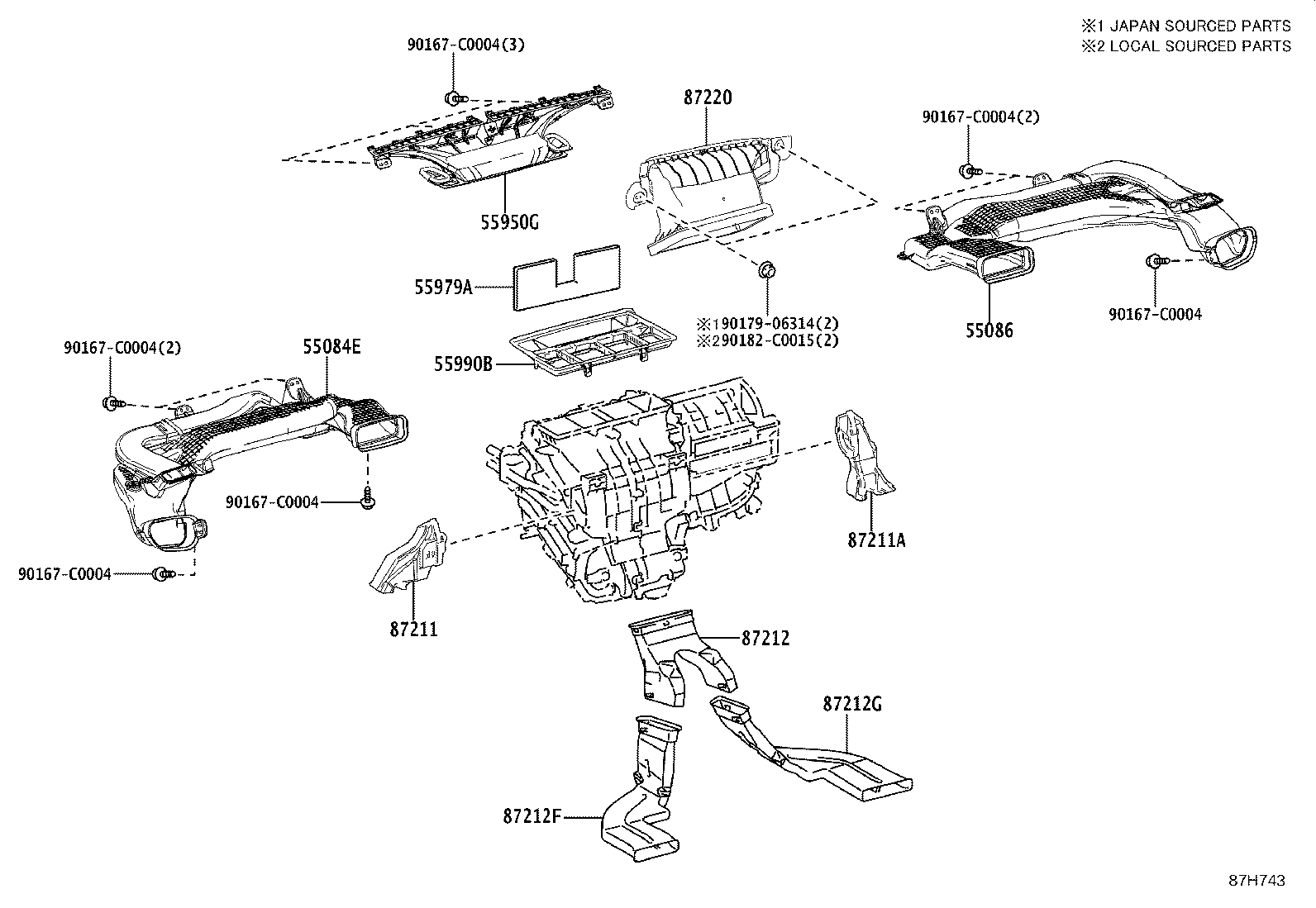 Exploded illustration 87H743