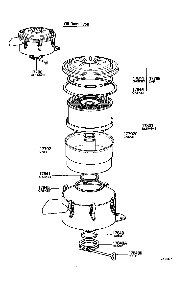 Exploded illustration MA0405B
