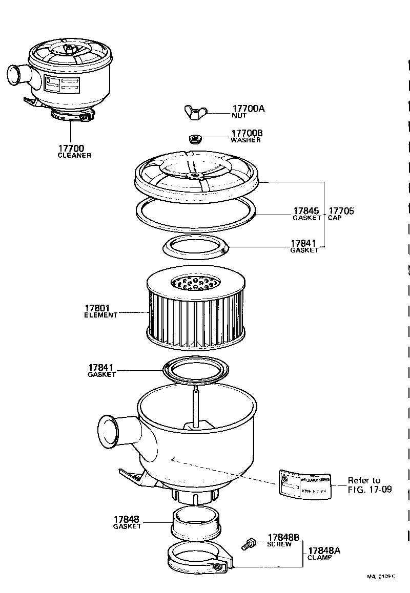 Exploded illustration MA0409C