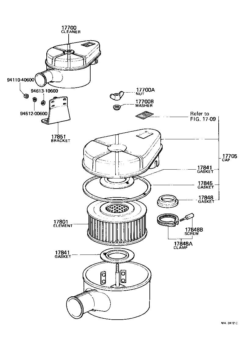 Exploded illustration MA0412C