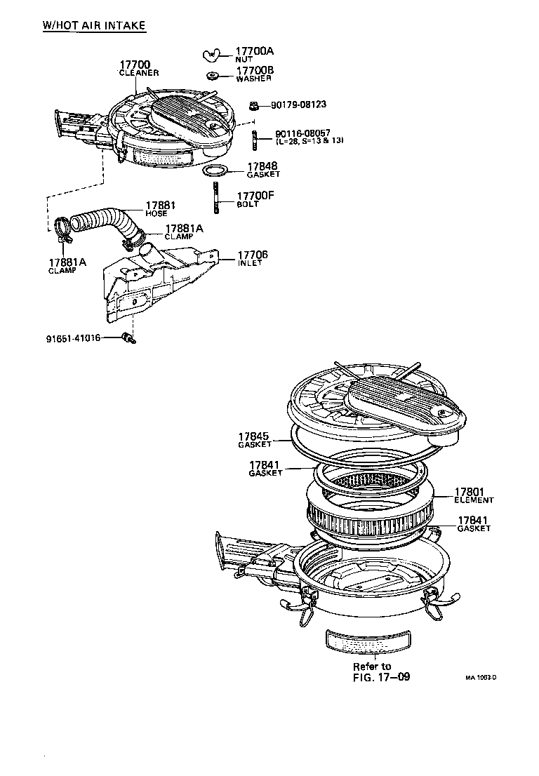Exploded illustration MA1063D