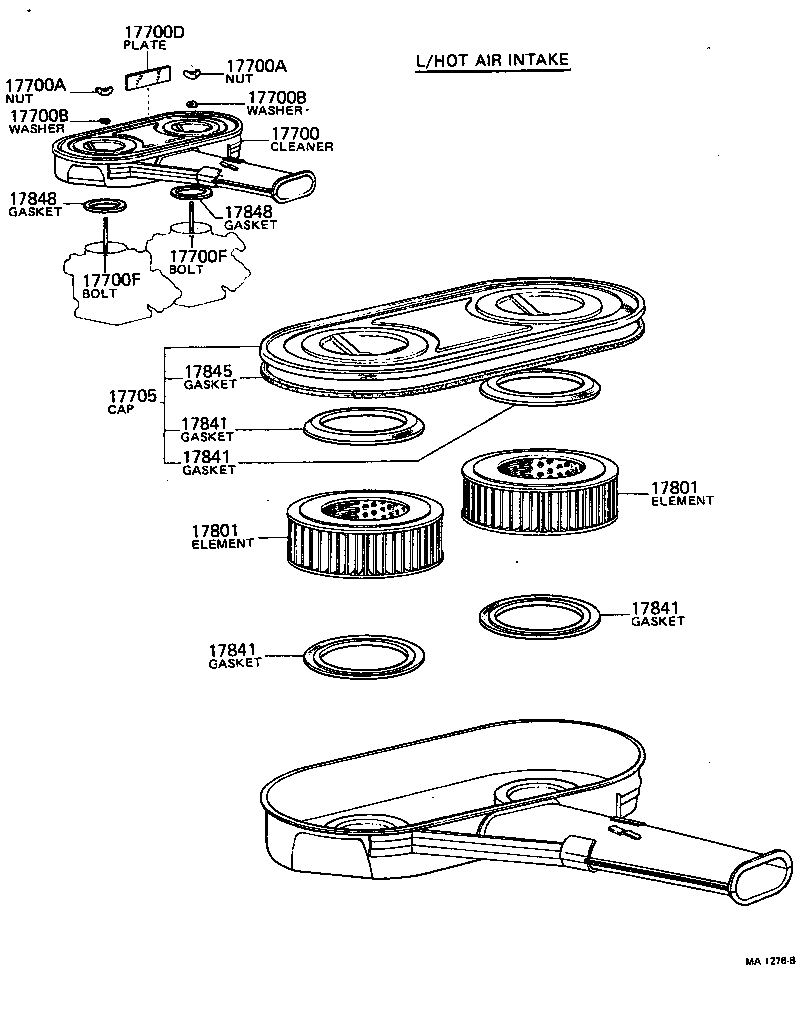 Exploded illustration MA1276B